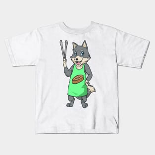 Wolf is grill master Kids T-Shirt